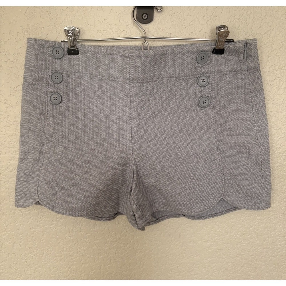 Loft Riviera Shorts Light Gray Double-Button Front size 10‎